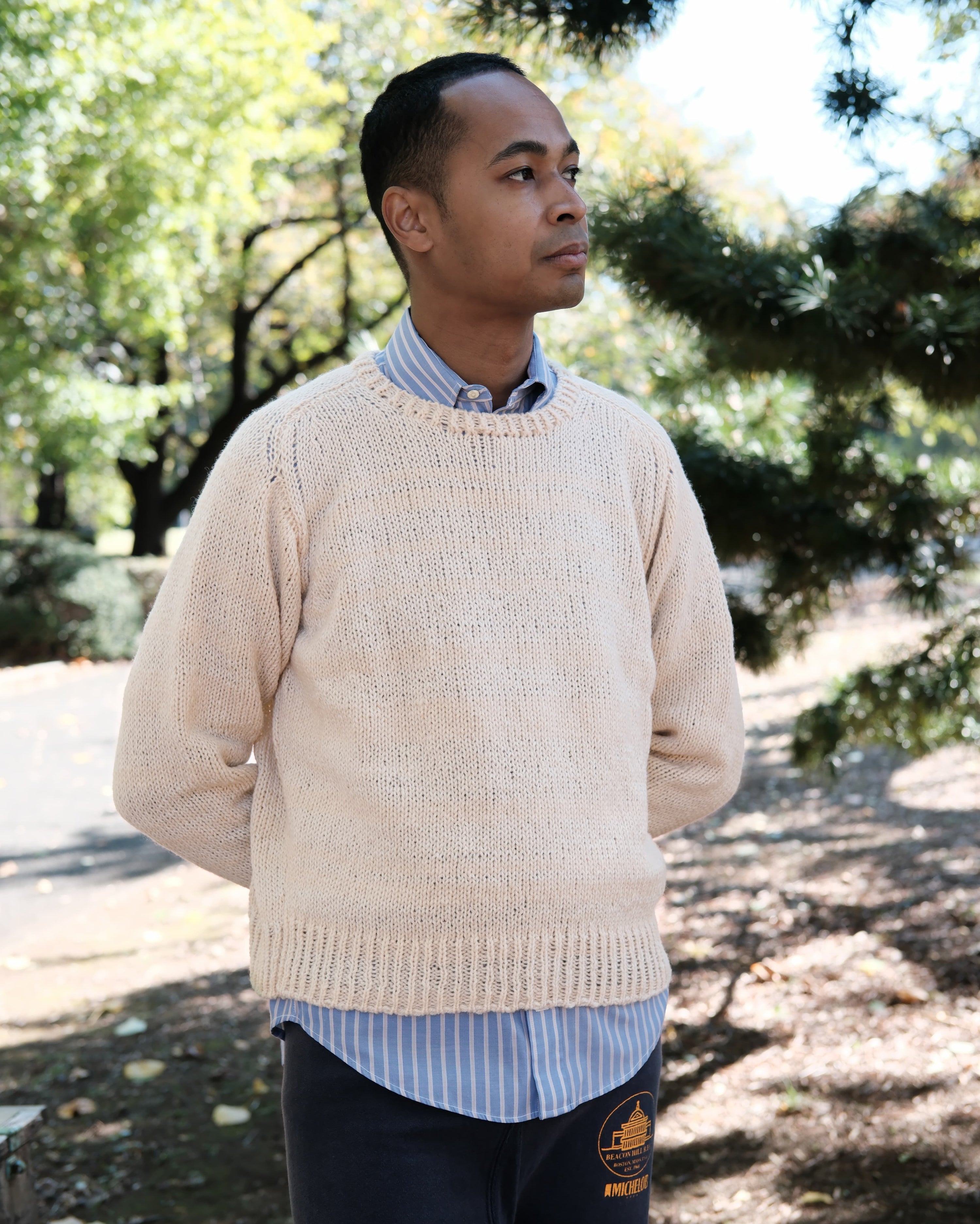 CREW NECK P.O. SWEATER W